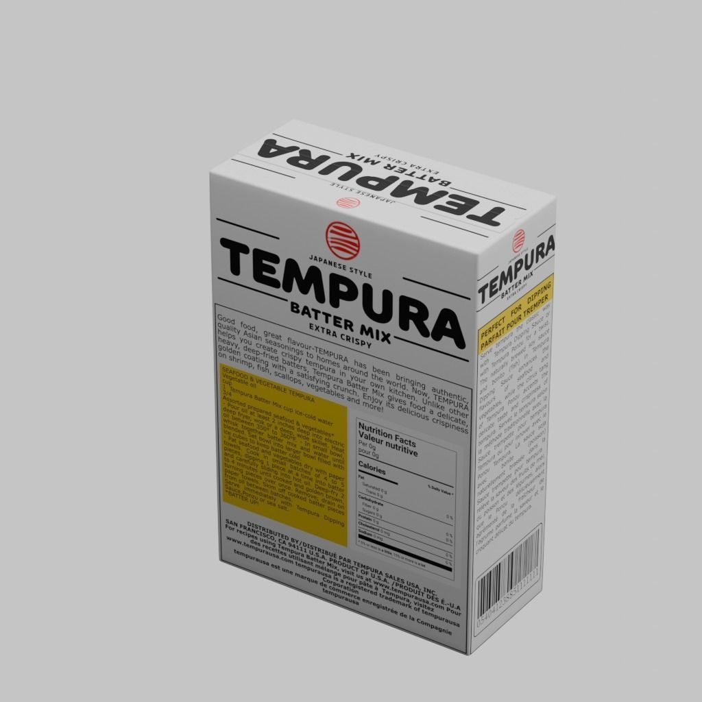 Tempura Batter Mix Low-poly 3D model_5