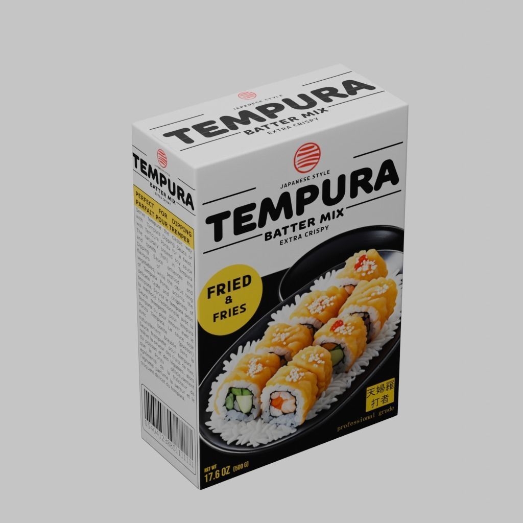 Tempura Batter Mix Low-poly 3D model_4