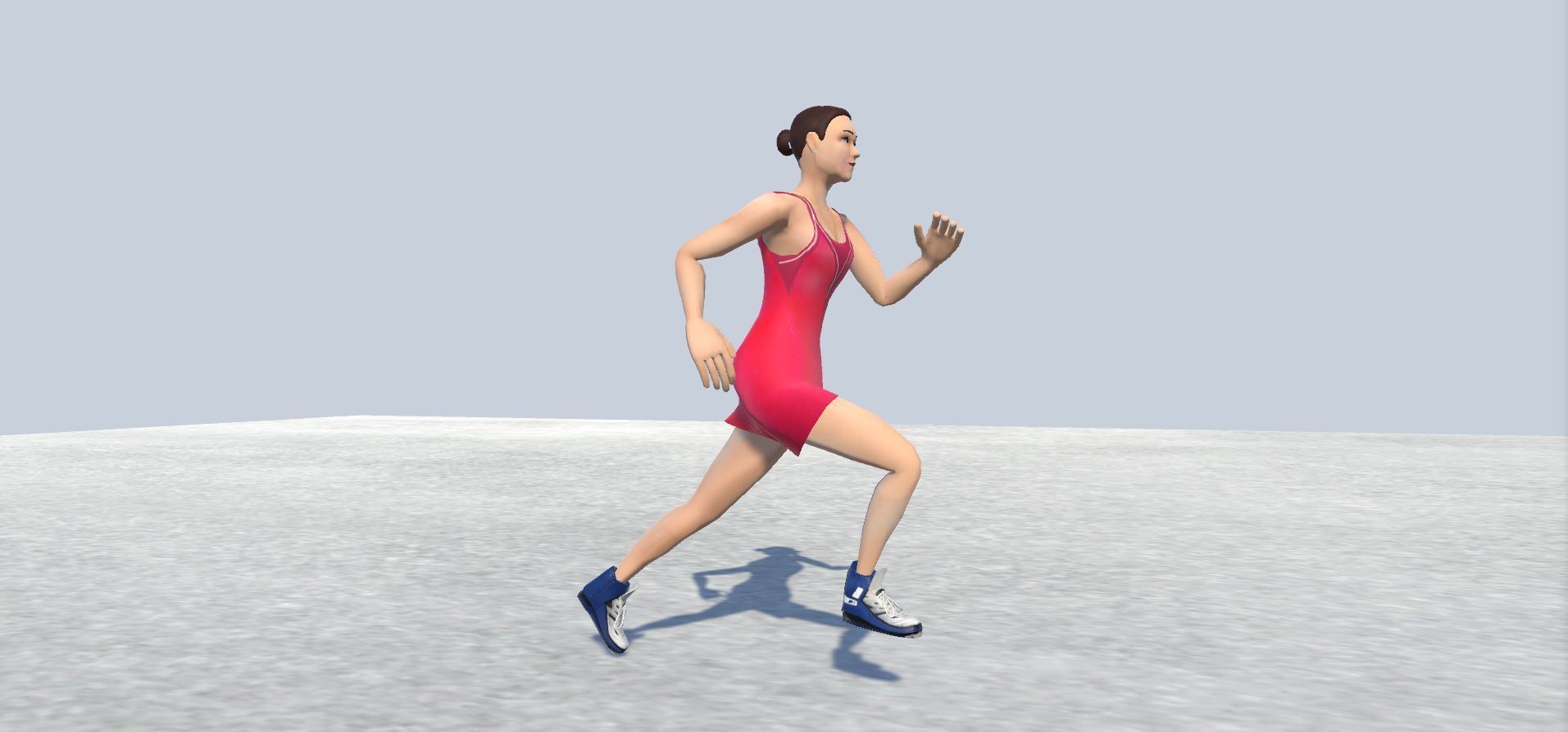 Female avatar  Low-poly 3D model_6