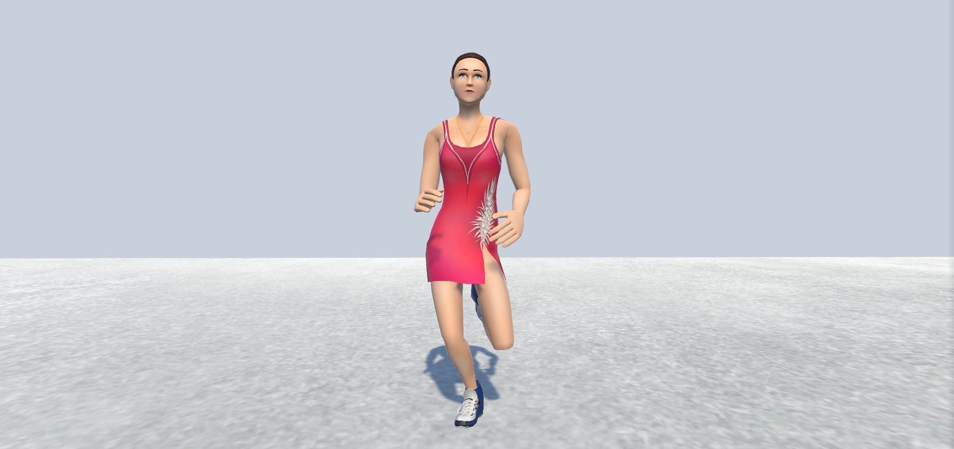 Female avatar  Low-poly 3D model_7