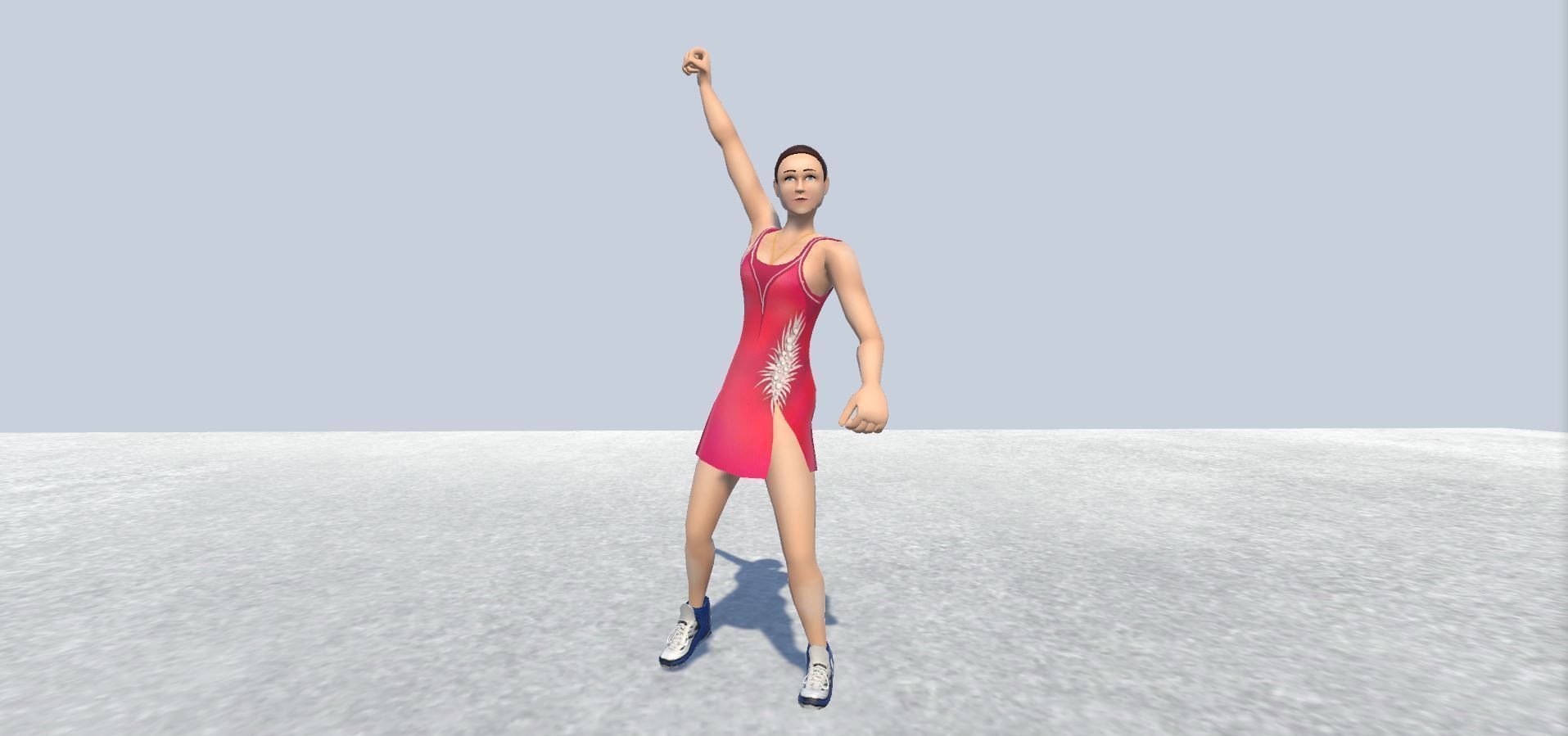 Female avatar  Low-poly 3D model_9