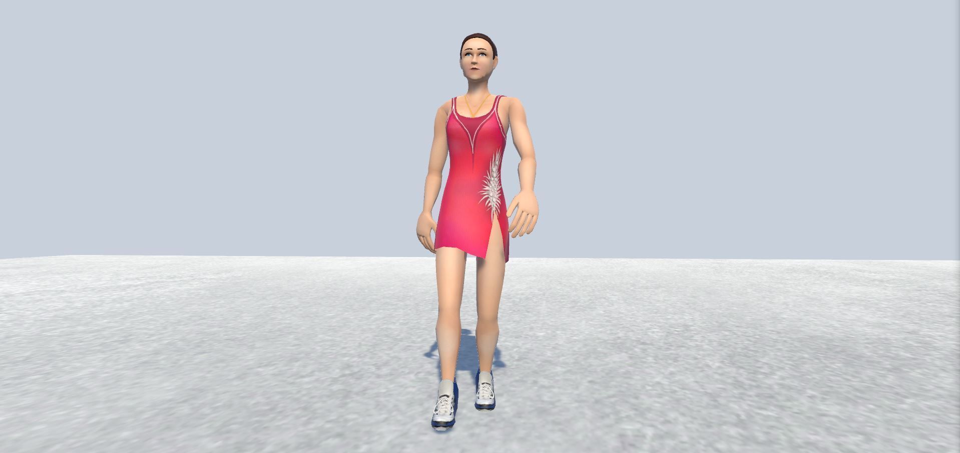 Female avatar  Low-poly 3D model_5