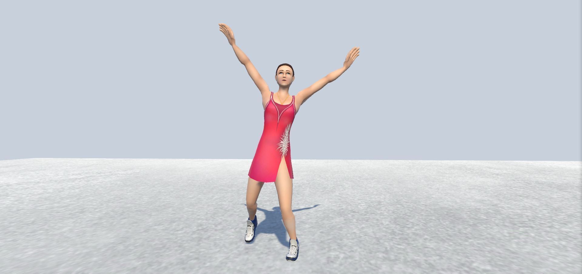 Female avatar  Low-poly 3D model_8