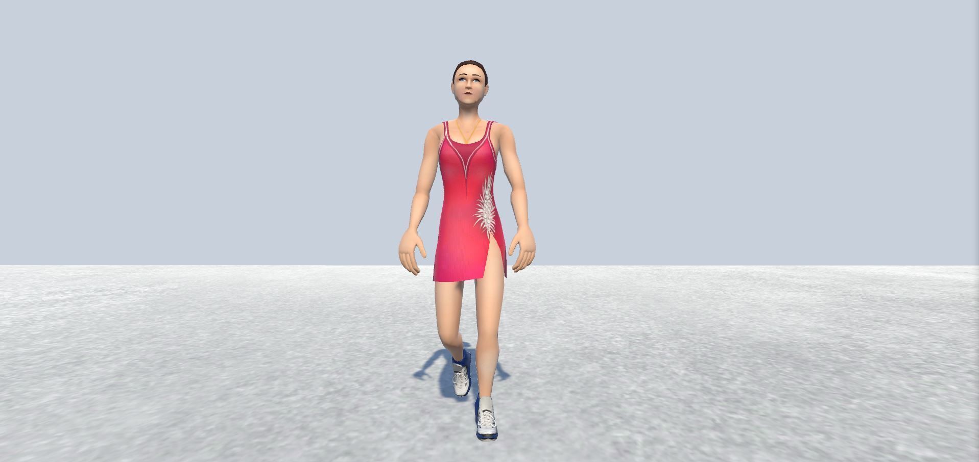 Female avatar  Low-poly 3D model_4