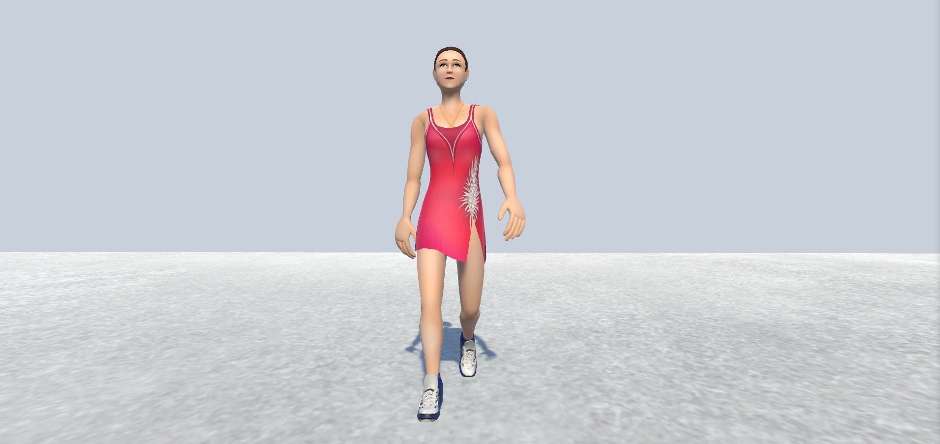 Female avatar  Low-poly 3D model_10