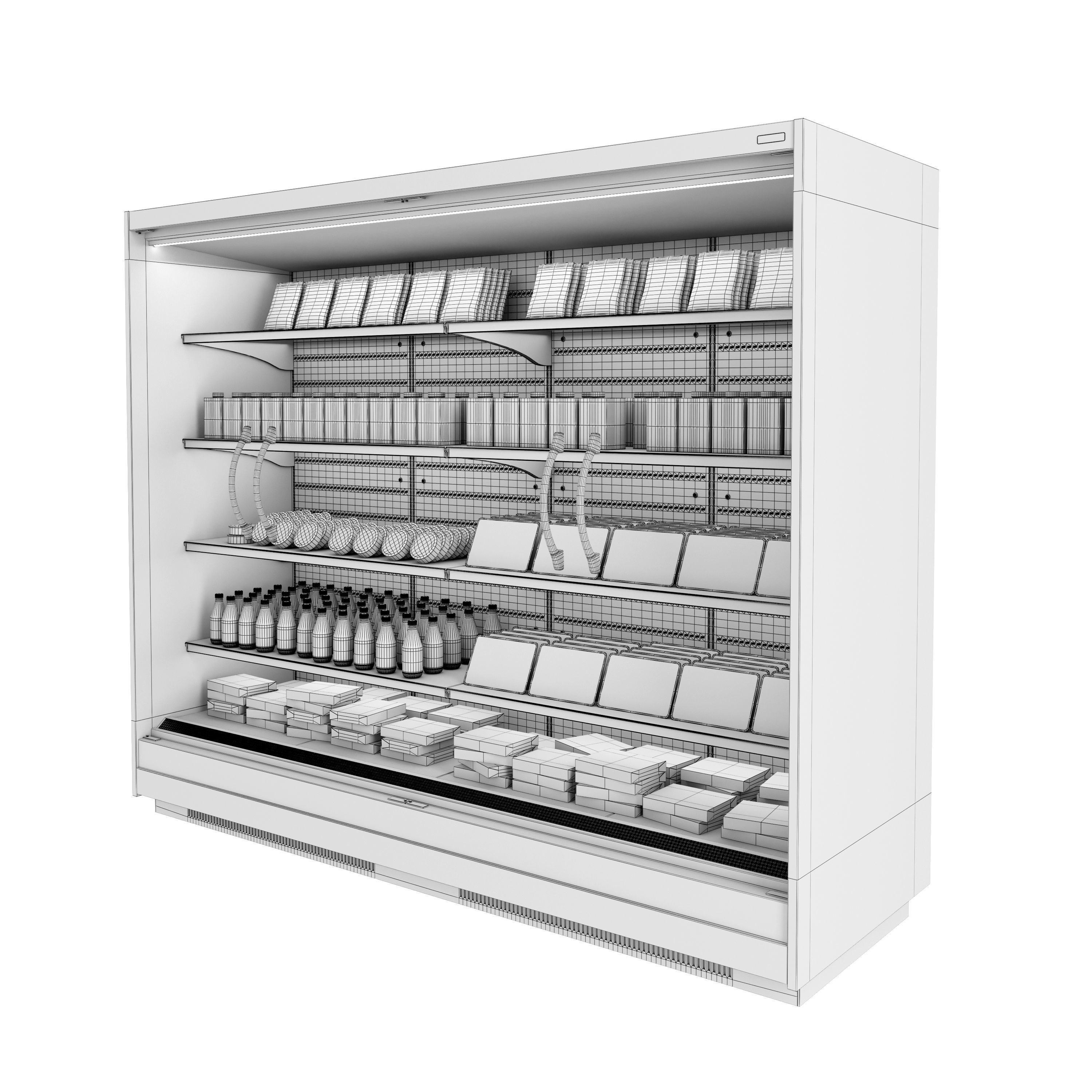 Vertical refrigerated cabinet Osaka 3 3D model_3