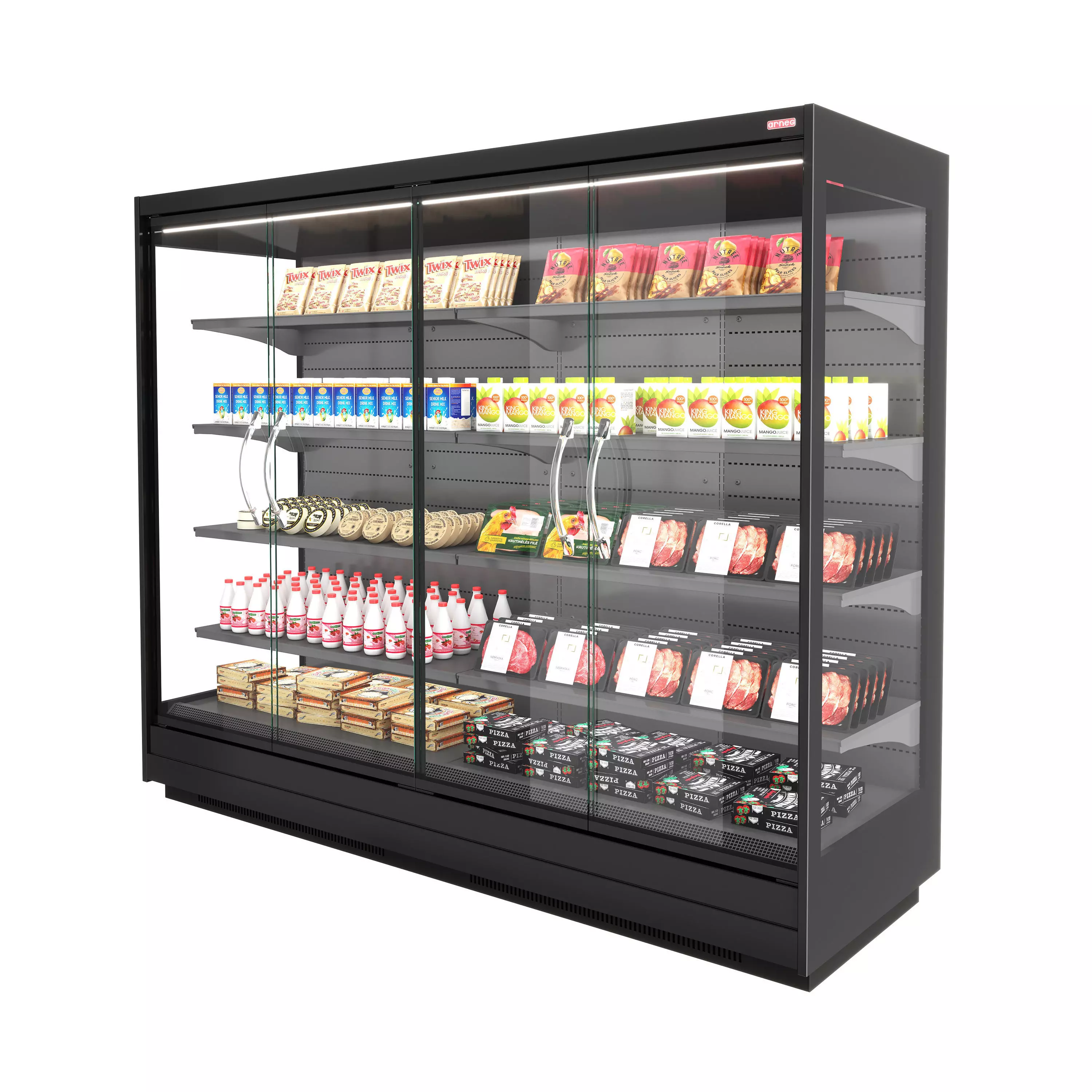 Vertical refrigerated cabinet Osaka 3 3D model_0