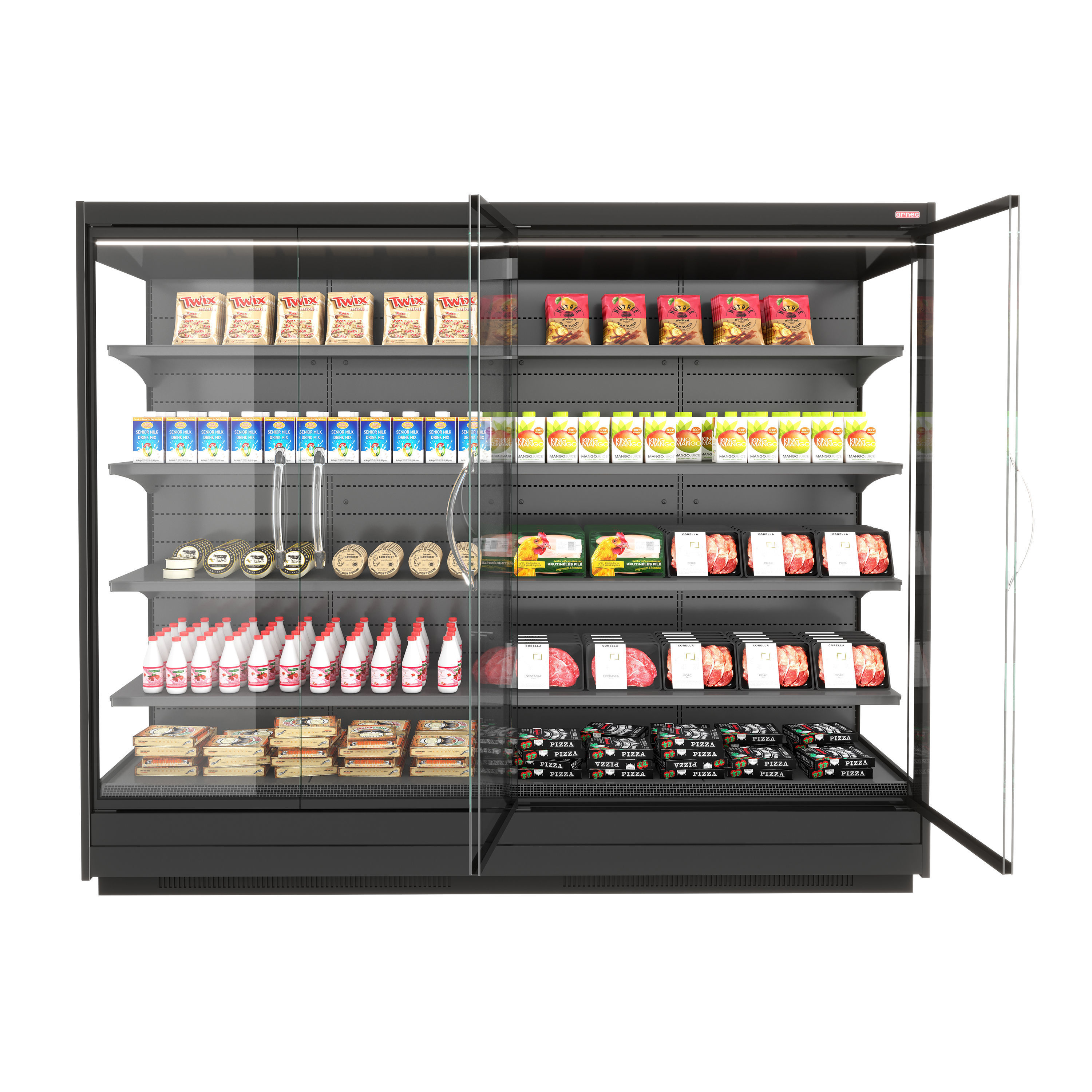 Vertical refrigerated cabinet Osaka 3 3D model_1