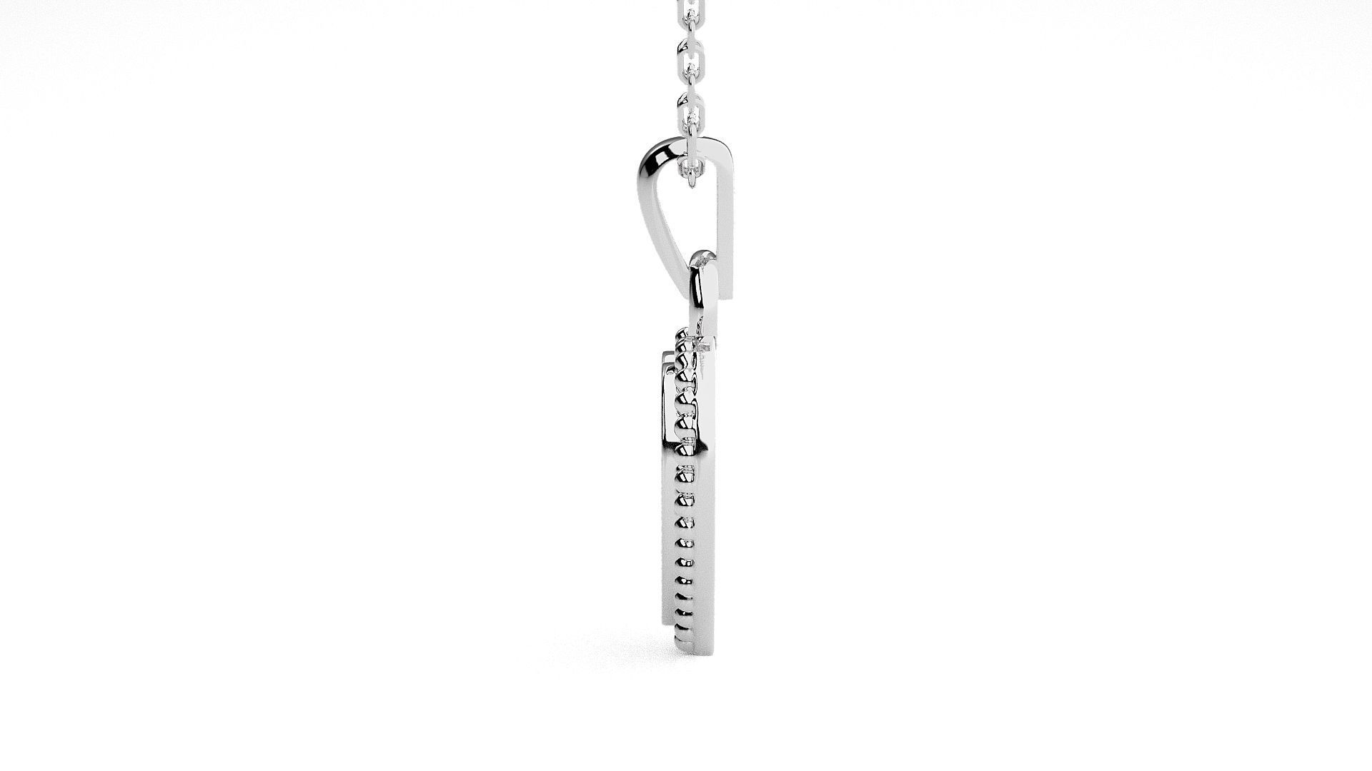 Heart Love Valentine Light wt Plain Gold Pendant 3dm stl ply glb 3D print model_8