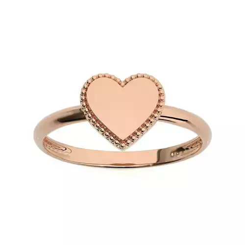 Heart Love Valentine Light wt Plain Gold ring 3dm stl ply glb  3D print model