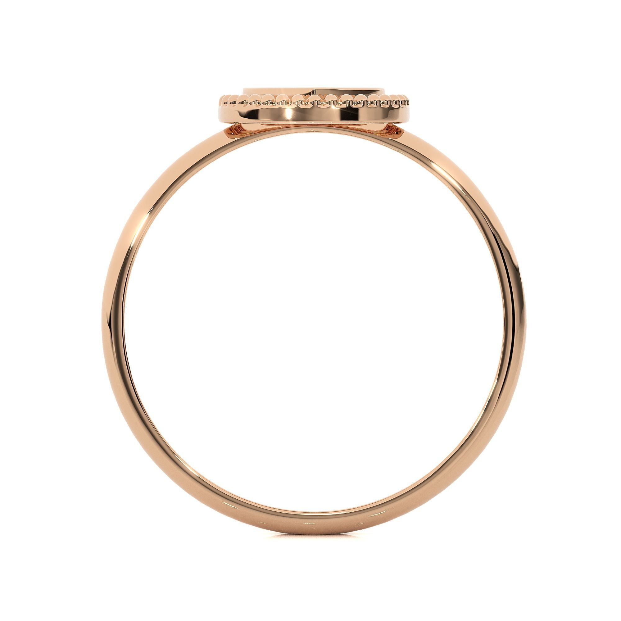 Heart Love Valentine Light wt Plain Gold ring 3dm stl ply glb  3D print model_4