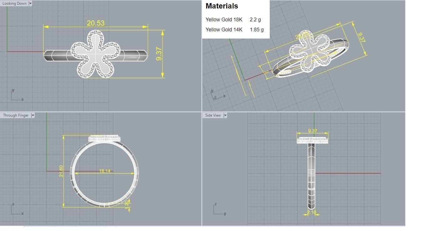 Light wt Plain Gold ring 3dm stl ply glb gltf mtl 3mf renders 3D print model_3
