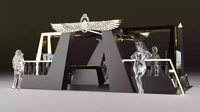 3D Pharaonic Booth  3D model