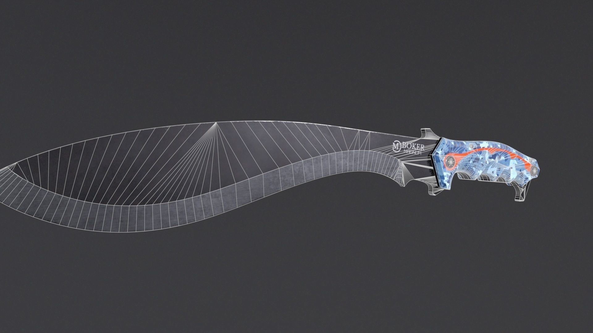 Machete-Lowpoly Low-poly 3D model_9