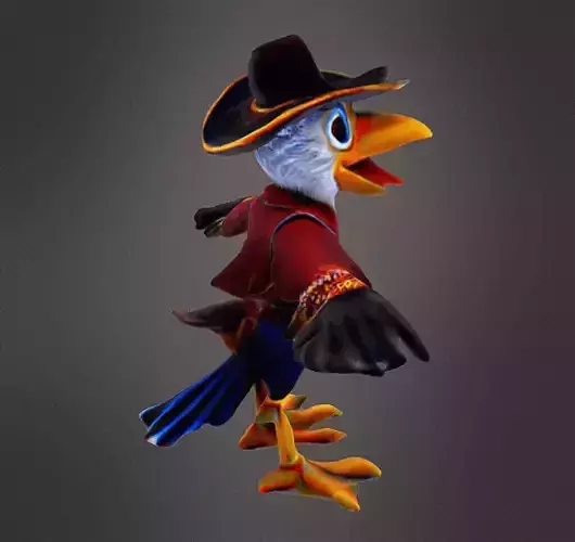 Cowboy Bird 3d Model