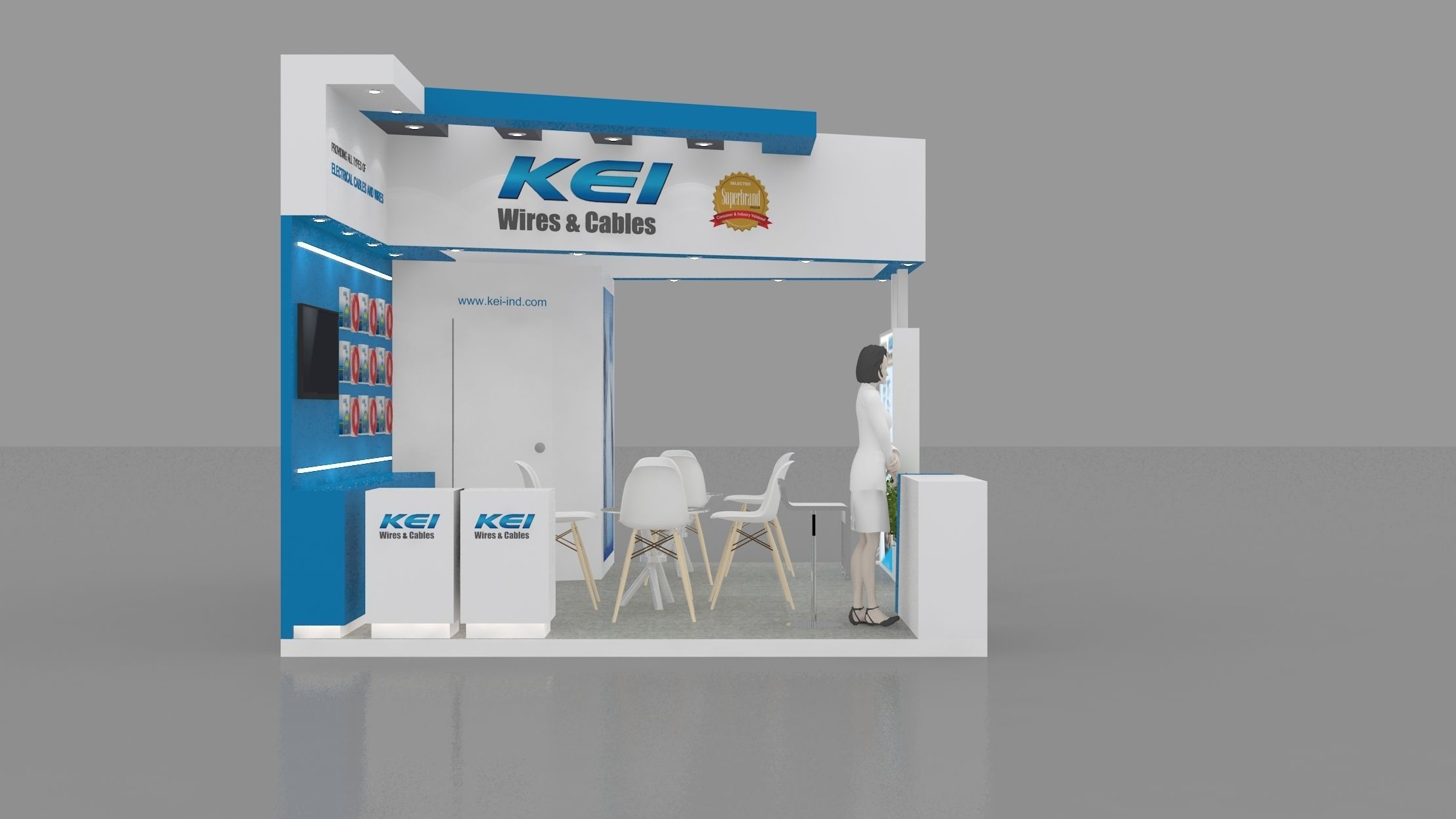 5m x 4m Exhibition Stand Design  3Ds Max 2019 3D model_1