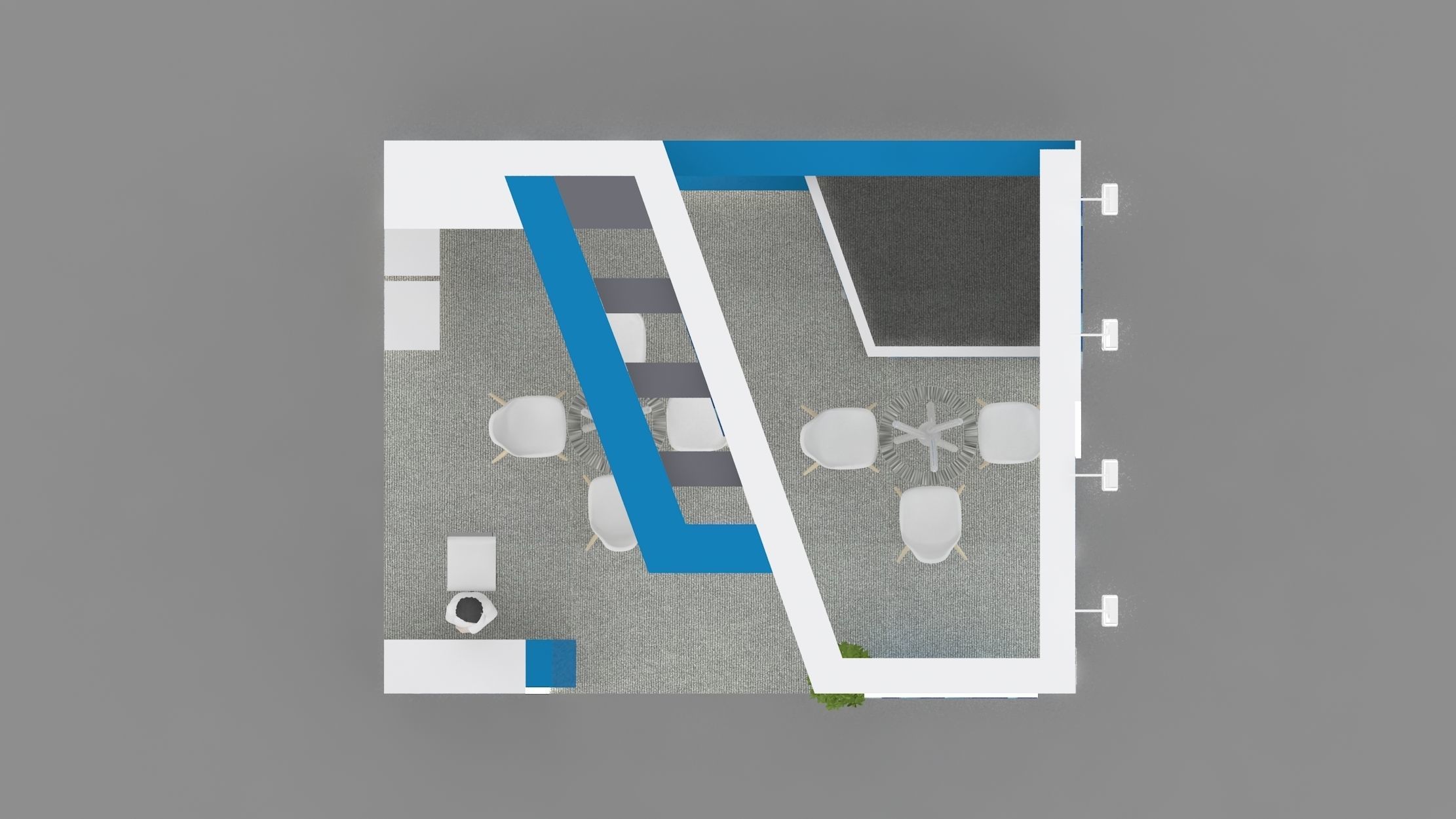 5m x 4m Exhibition Stand Design  3Ds Max 2019 3D model_5