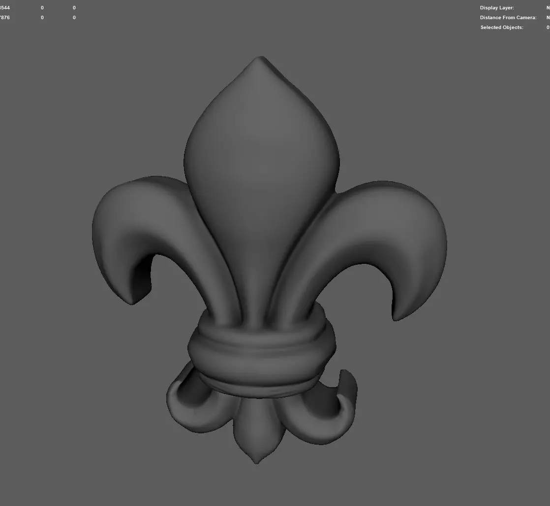 Heraldic Lily Free 3D model