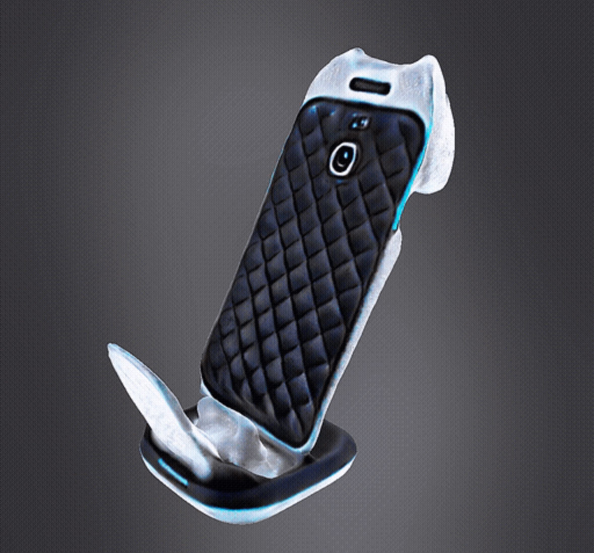 Cat Design Phone Holder 3D print model_2