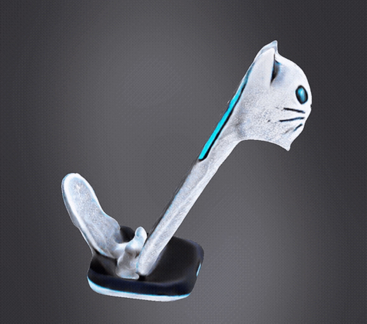 Cat Design Phone Holder 3D print model_1