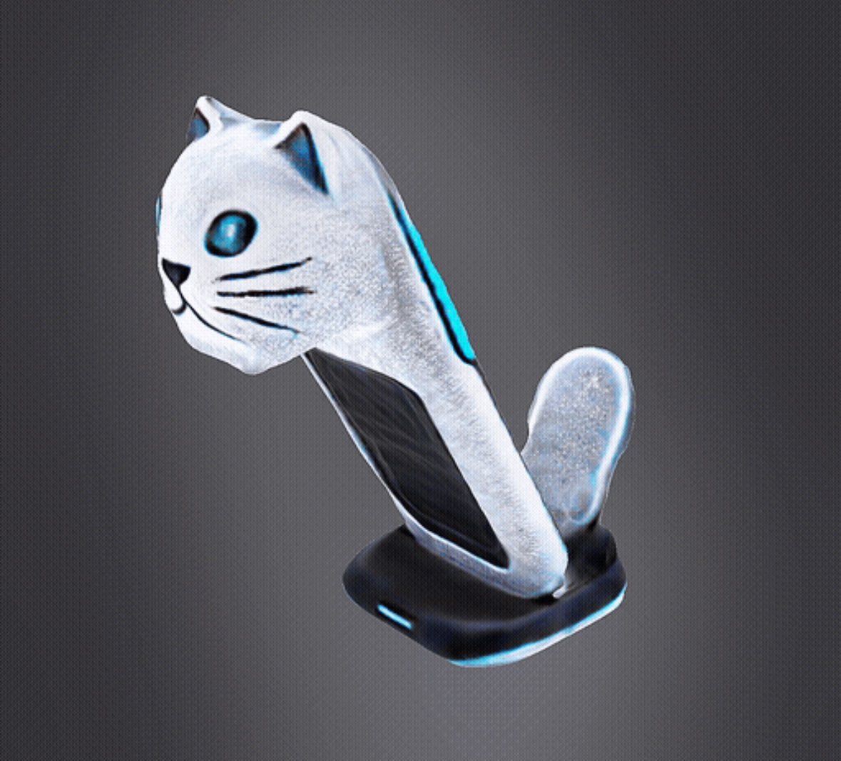 Cat Design Phone Holder 3D print model_4