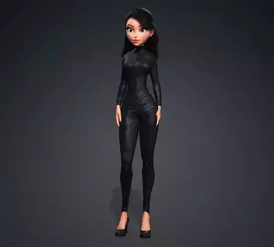  Girl Rigged 3D model