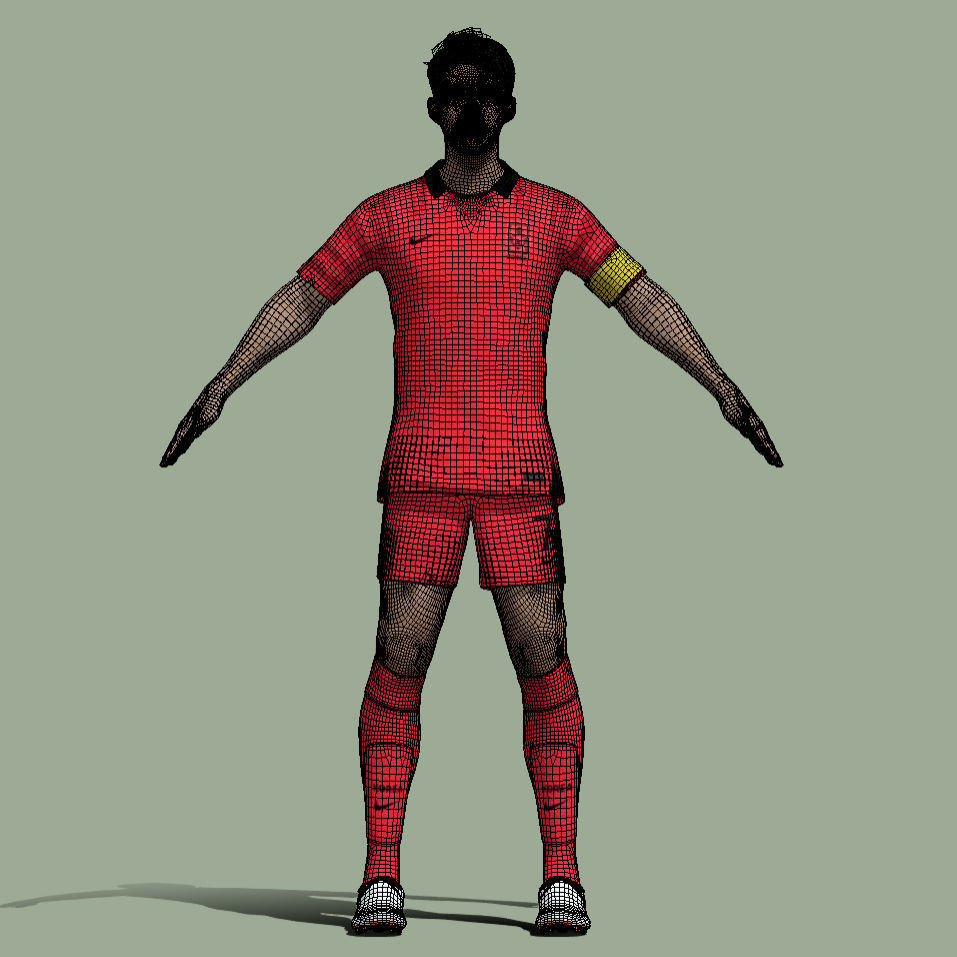 T-Pose rigged Son Heung Min 3D model_9