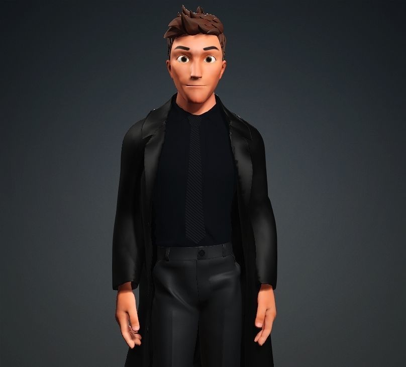 Man Rigged 3D Character 3D model_1