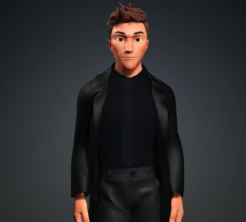 Man Rigged 3D Character 3D model_4