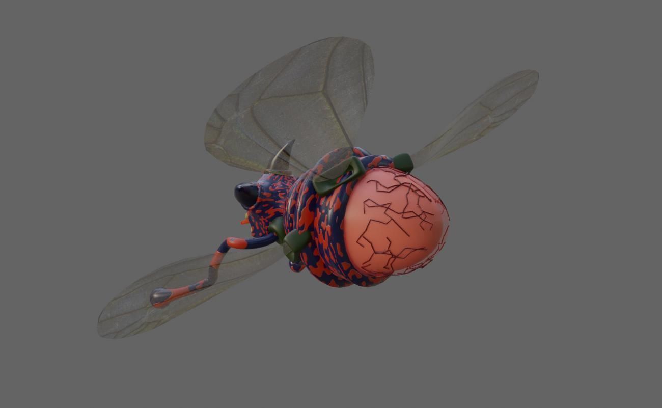 Alien Egg Maker Wasp 3D model_9