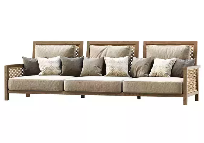 Karen wooden garden three-seater sofa MD3 