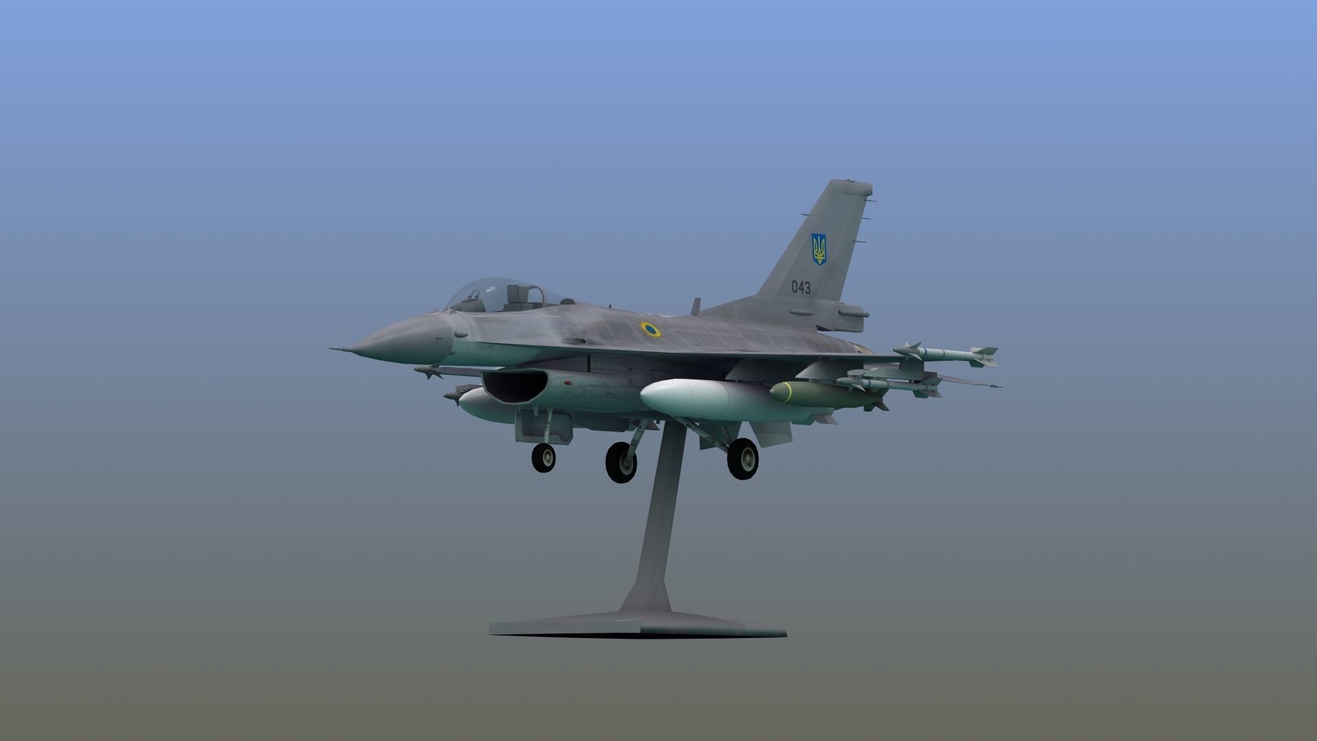 F16C Fighter Print 3D print model_27