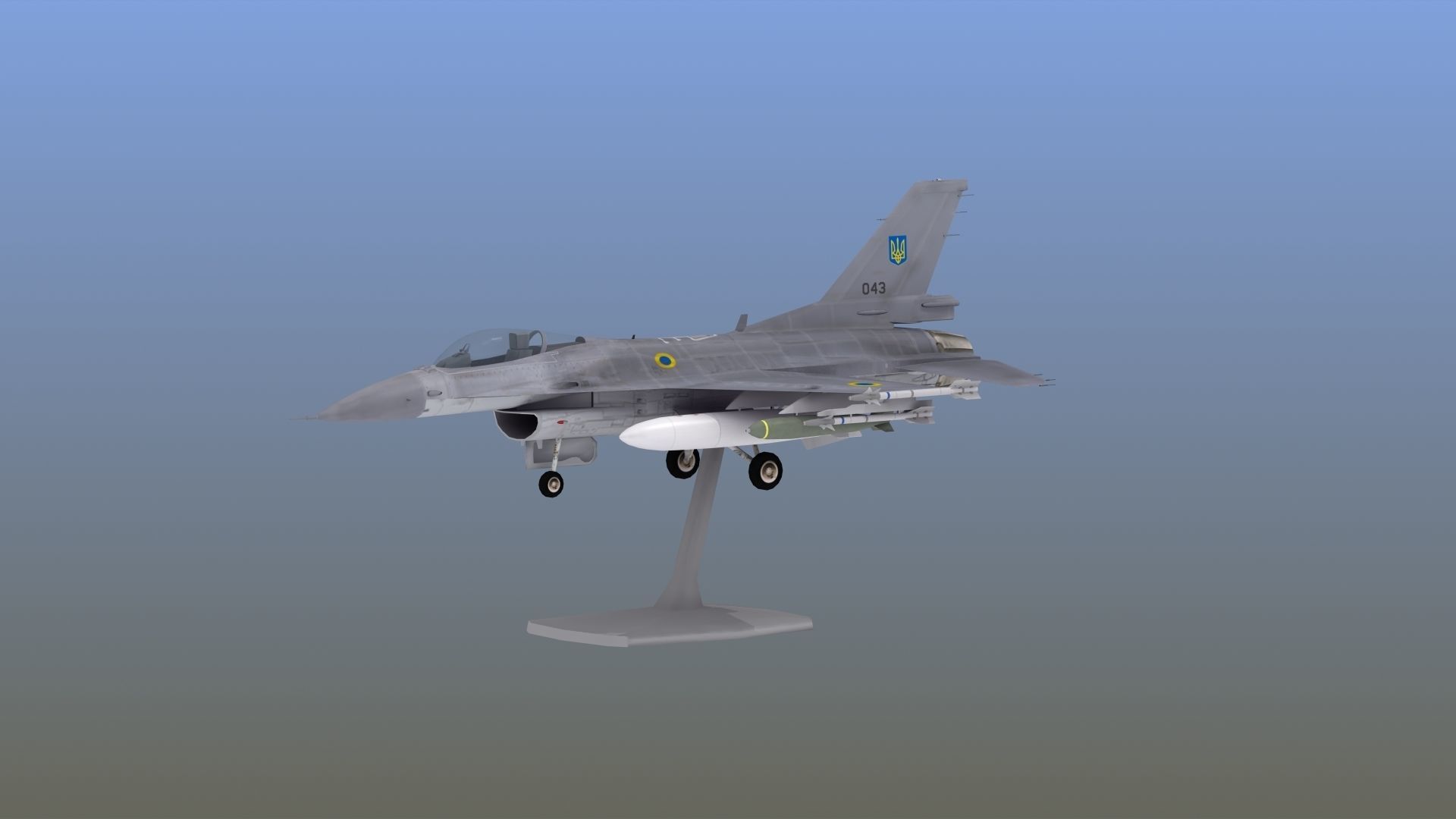 F16C Fighter Print 3D print model_4