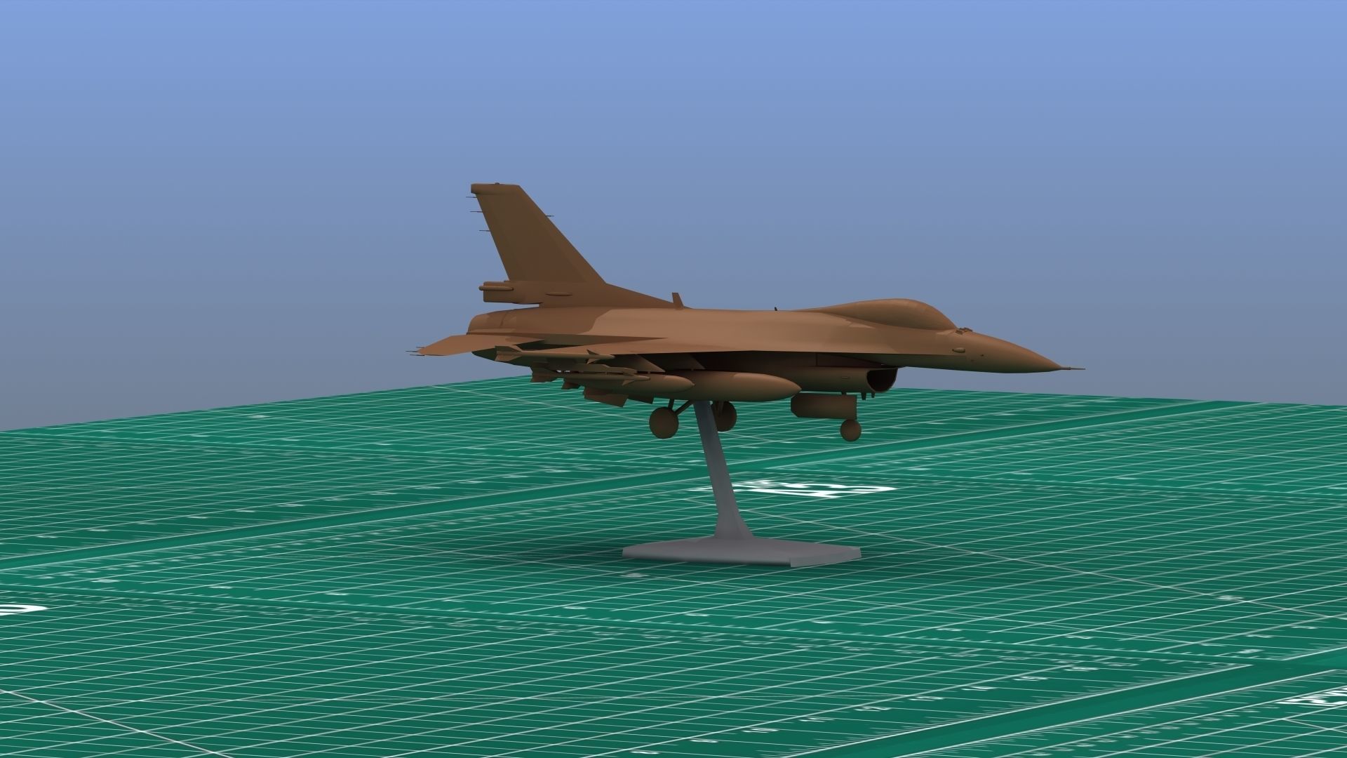 F16C Fighter Print 3D print model_9