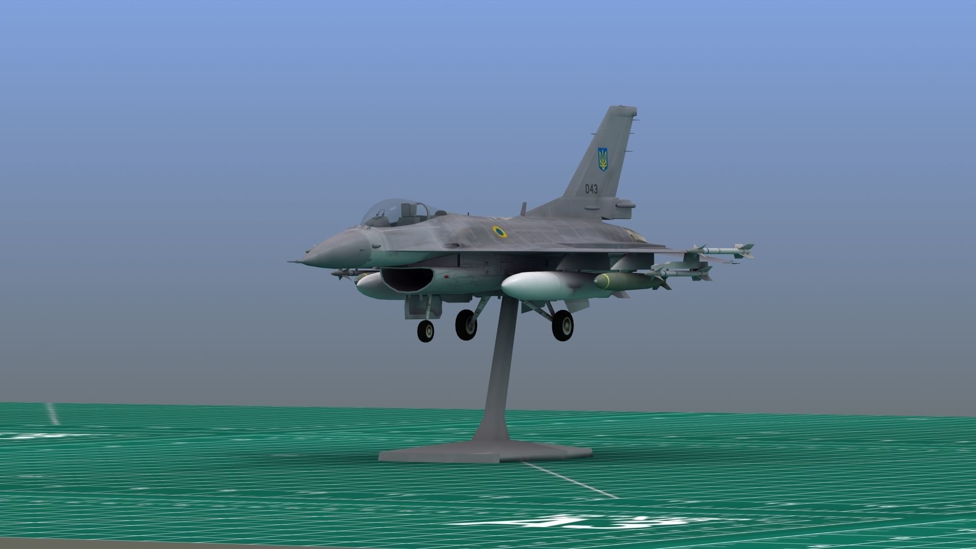 F16C Fighter Print 3D print model_22