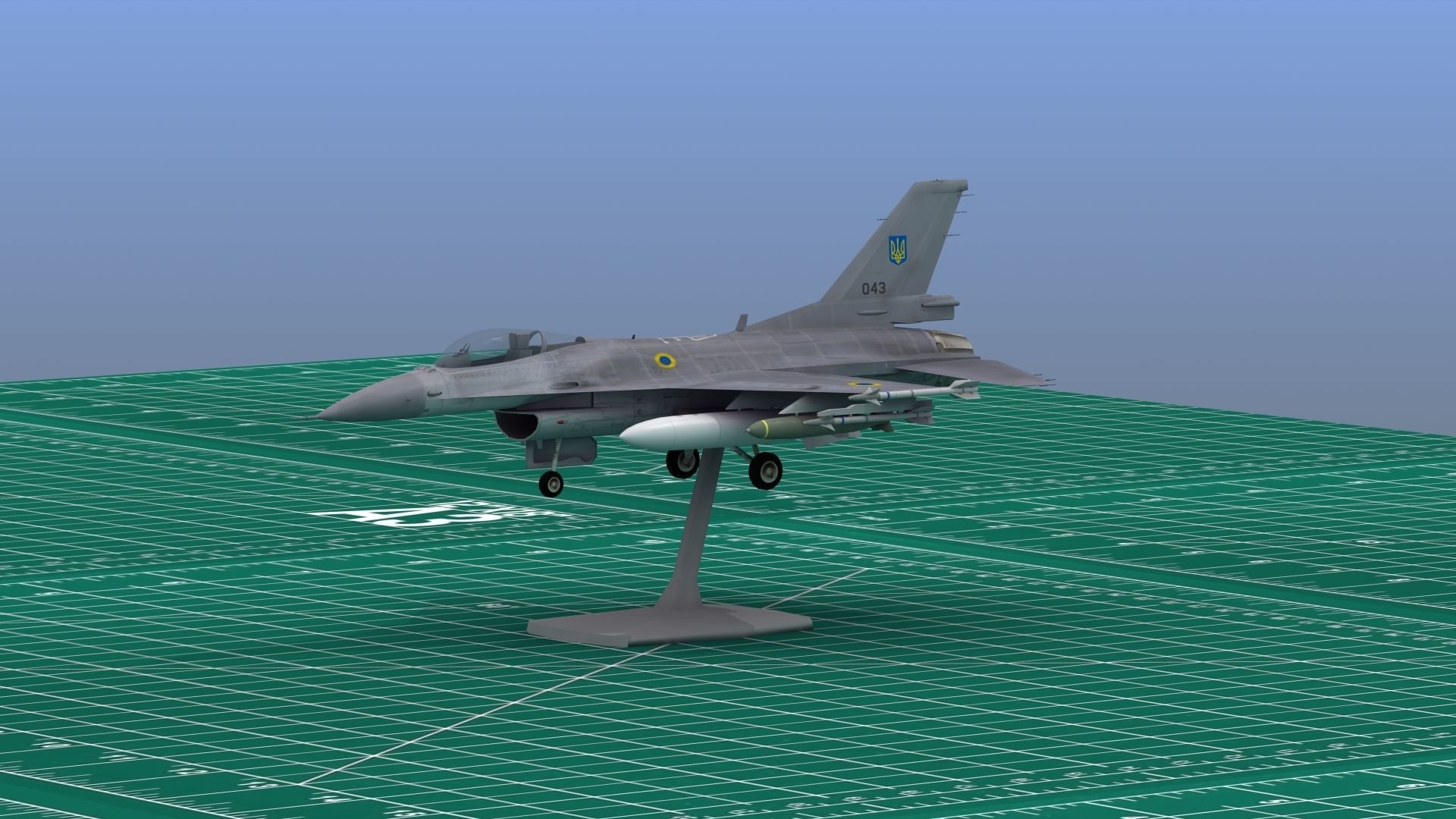 F16C Fighter Print 3D print model_8