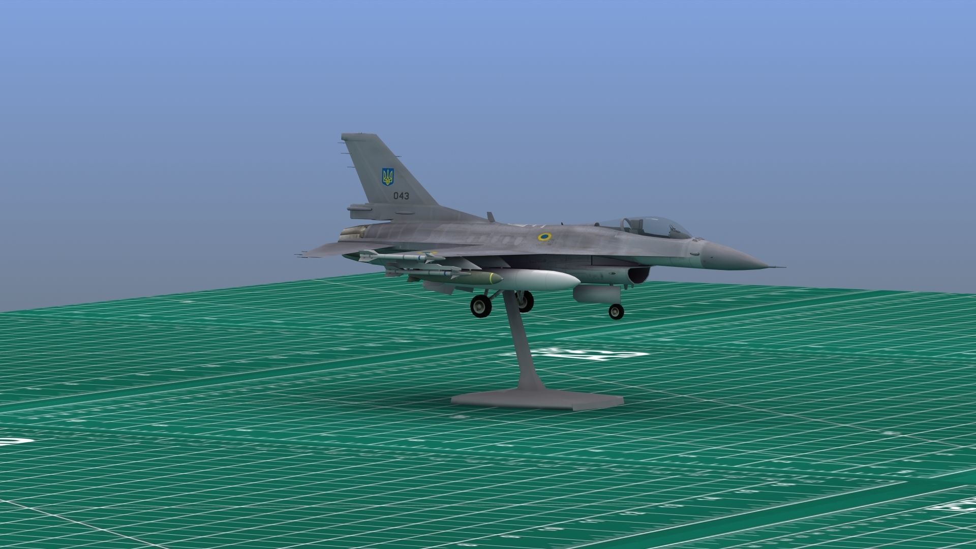F16C Fighter Print 3D print model_23
