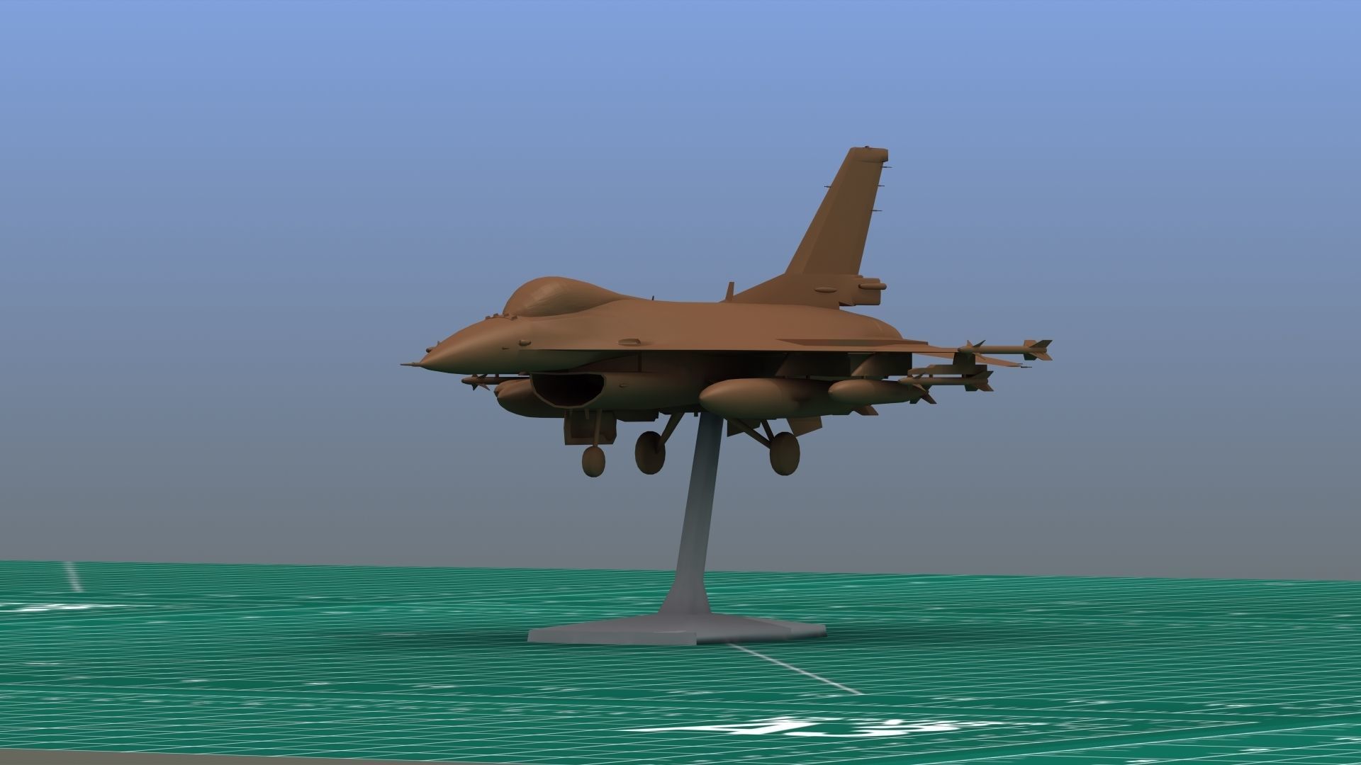 F16C Fighter Print 3D print model_7