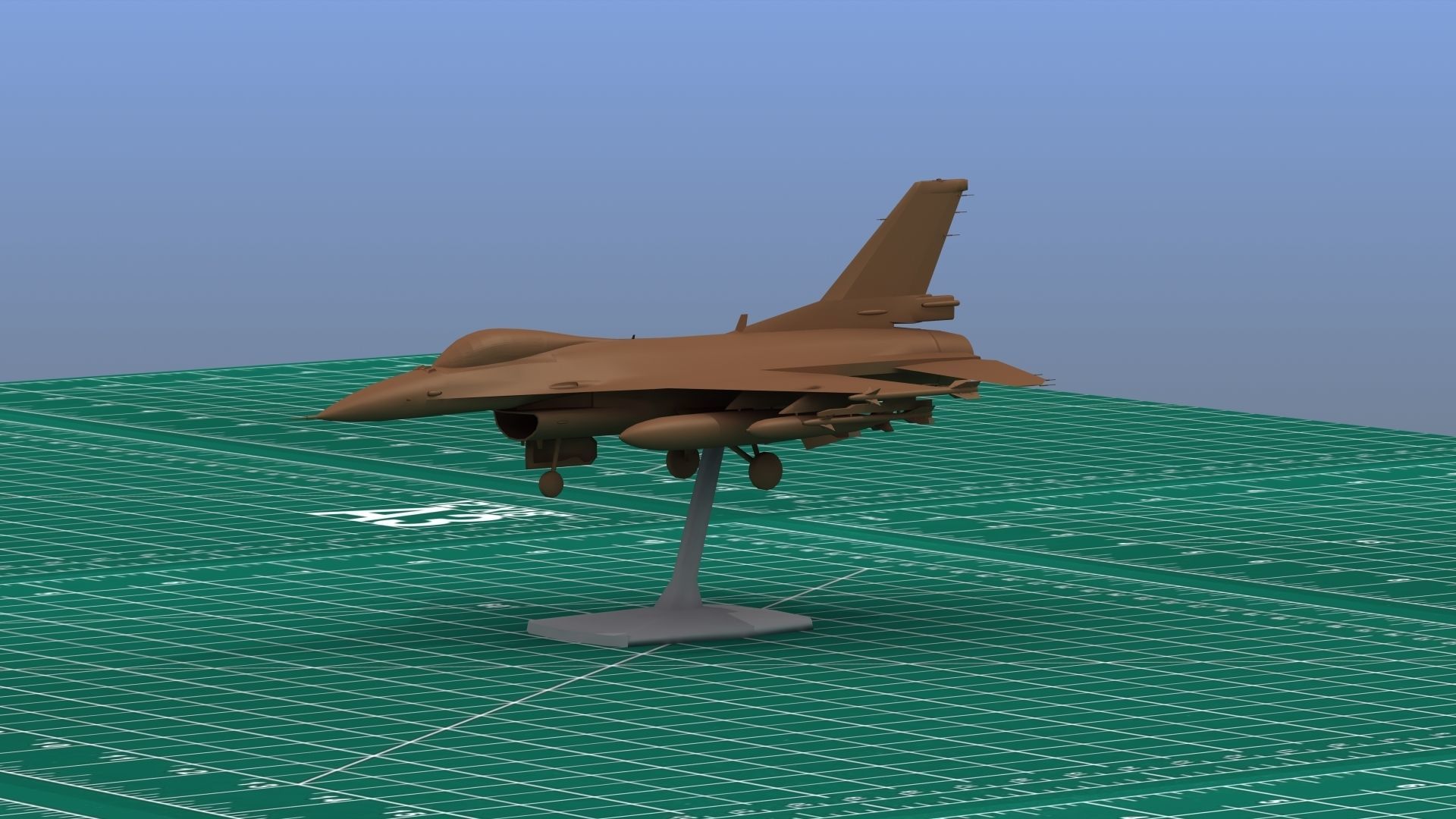F16C Fighter Print 3D print model_5