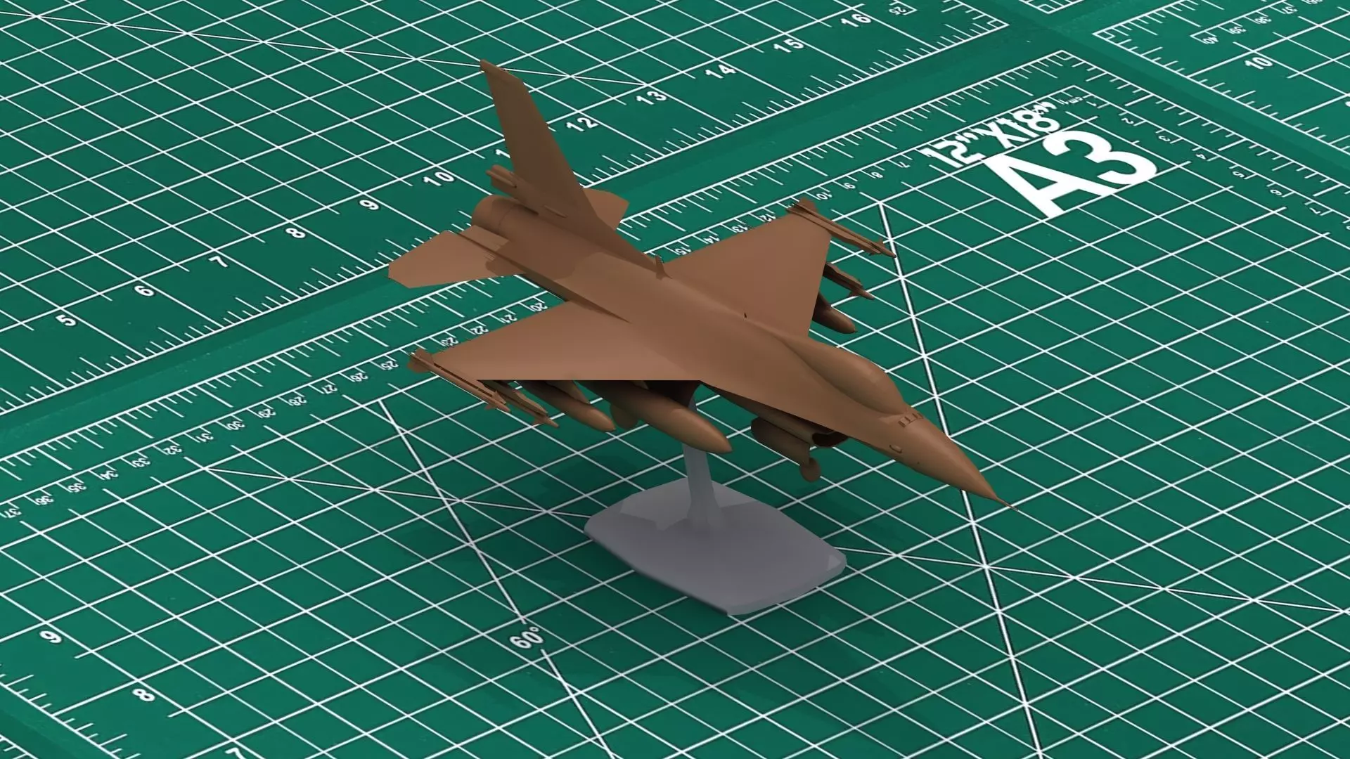F16C Fighter Print 3D print model_0