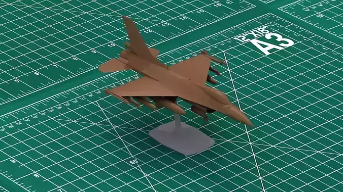 F16C Fighter Print 3D print model