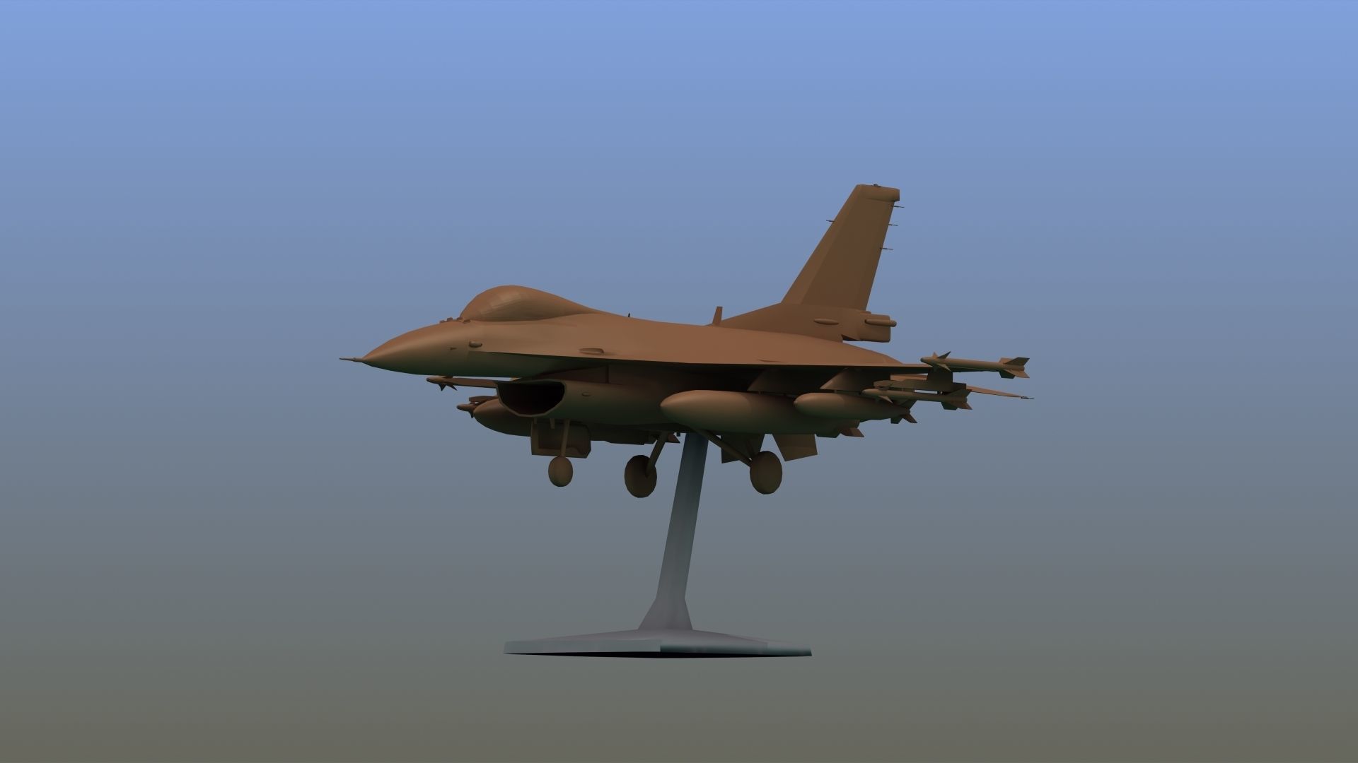 F16C Fighter Print 3D print model_15