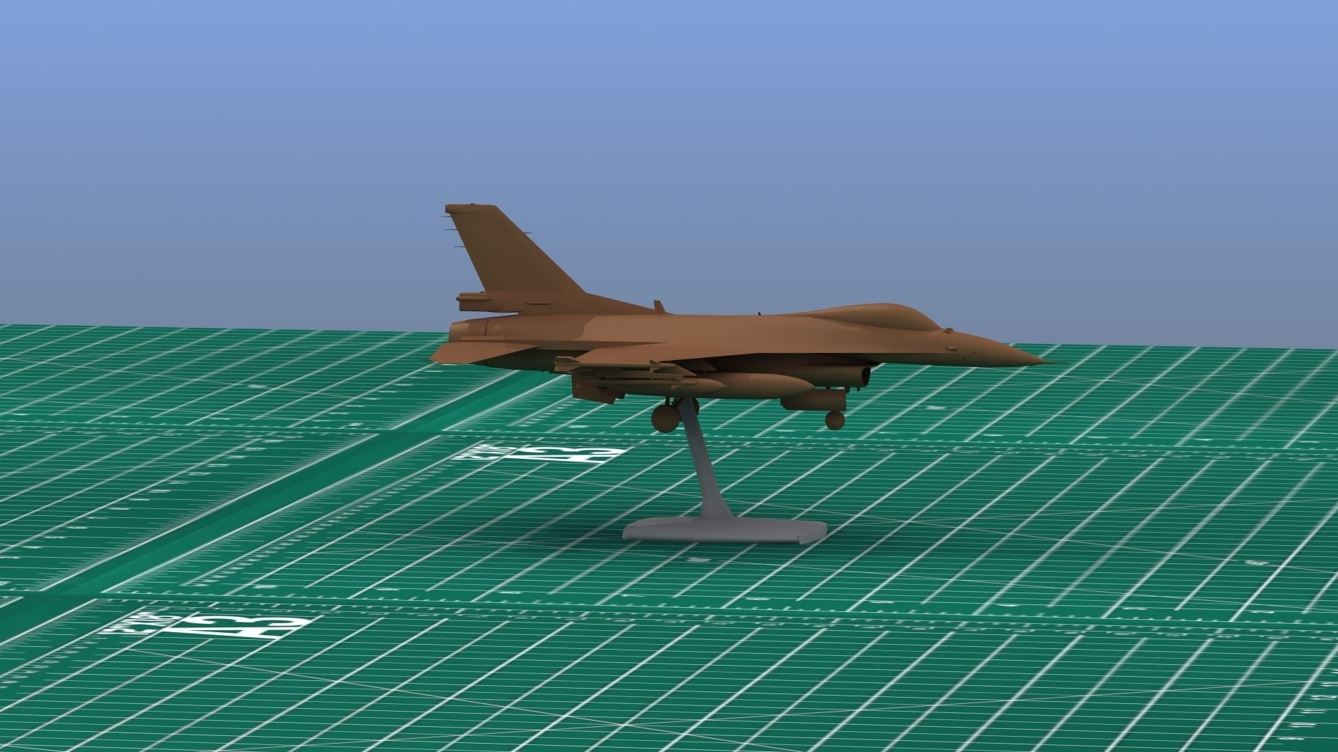 F16C Fighter Print 3D print model_11