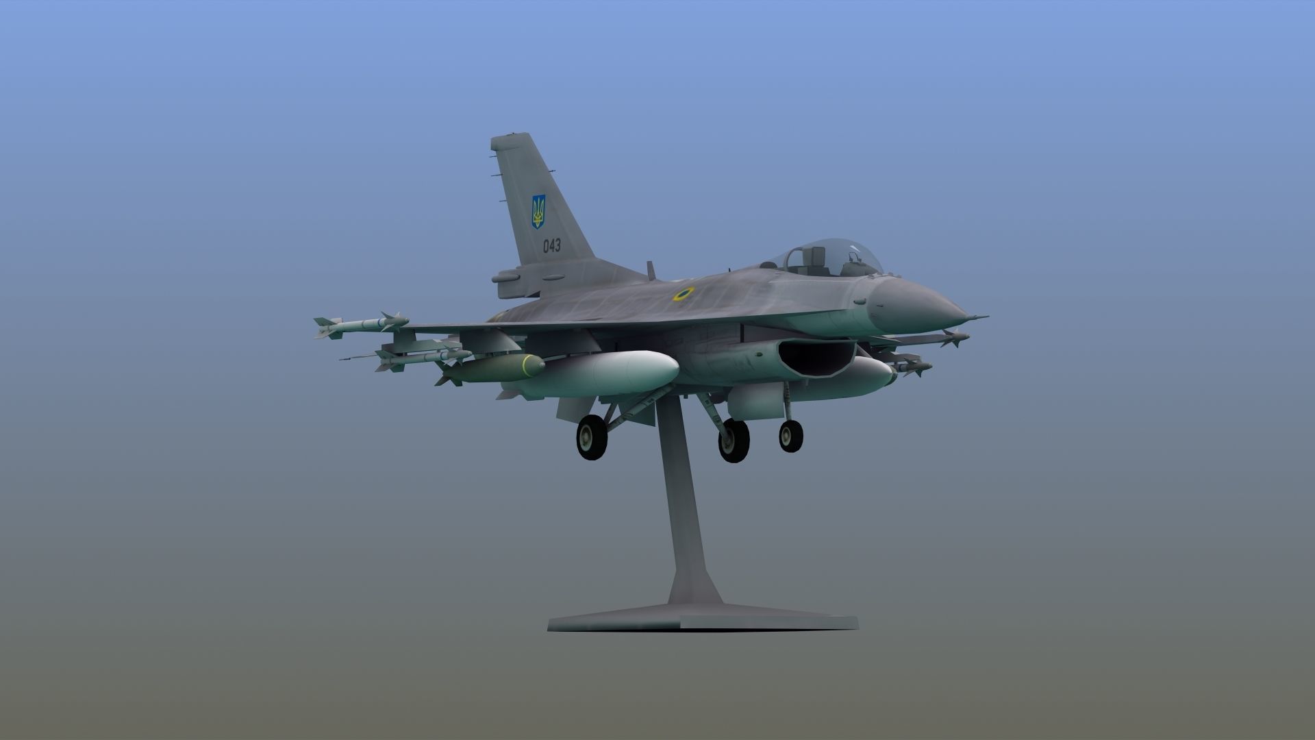 F16C Fighter Print 3D print model_25