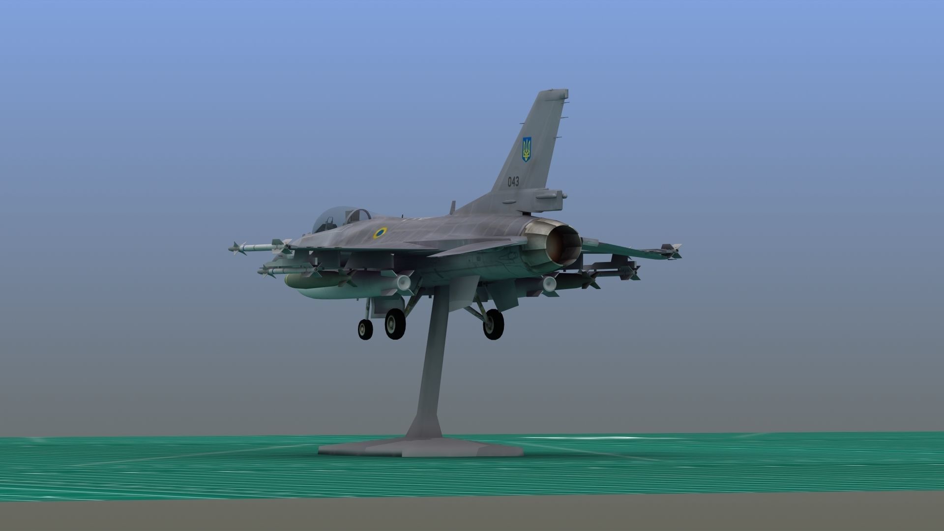 F16C Fighter Print 3D print model_21