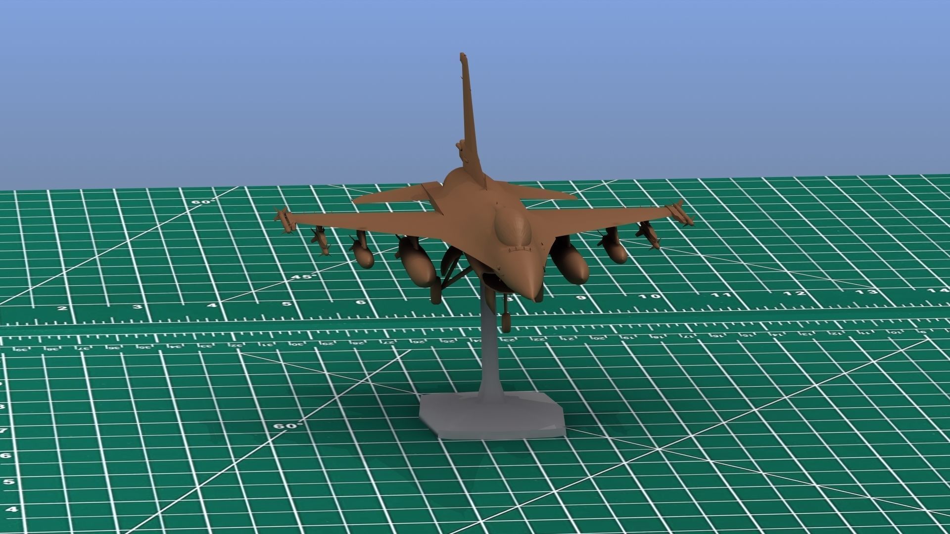 F16C Fighter Print 3D print model_13