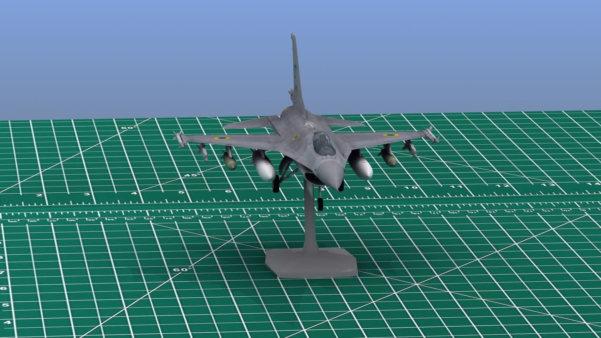 F16C Fighter Print 3D print model_26