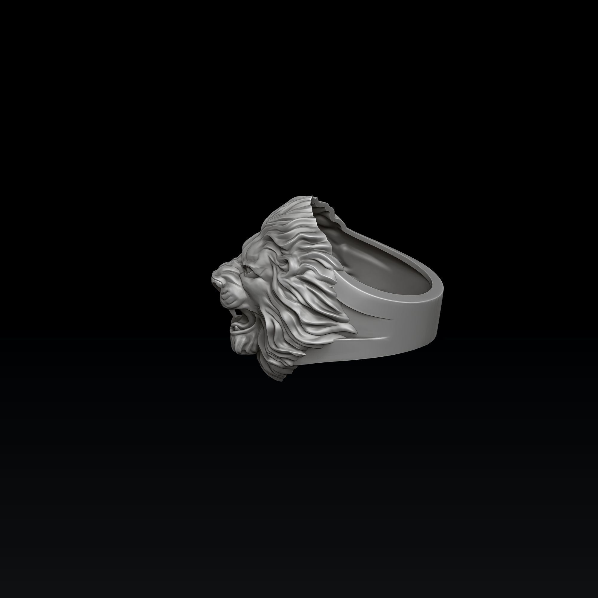 Lion Ring Pendant Bracelet v2 Set Collection 3D print model_5