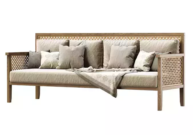 Karen wooden garden four-seater sofa GD4M4