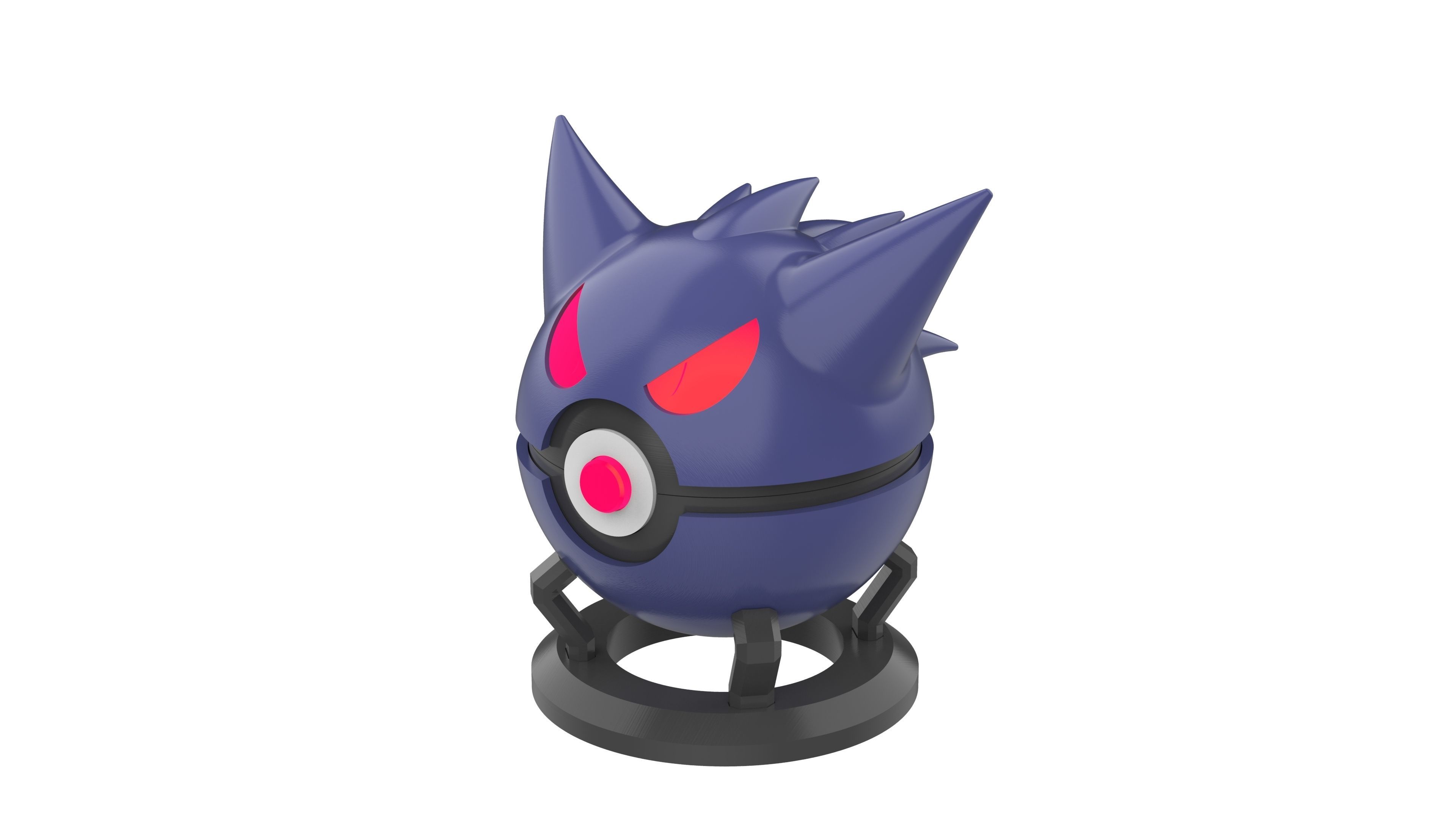 Gengar PokeBall - Printable model - STL CAD Bundle - Commercial 3D print model_2